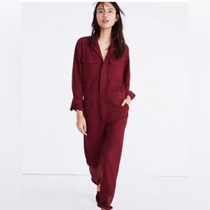 Madewell Jumpsuit Coveralls in Maroon size 4